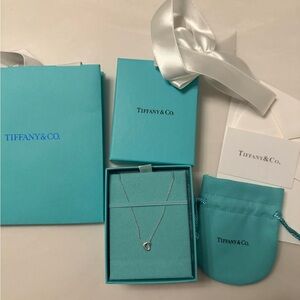 Tiffany & Co. Silver Elsa Perertti Necklace with packaging